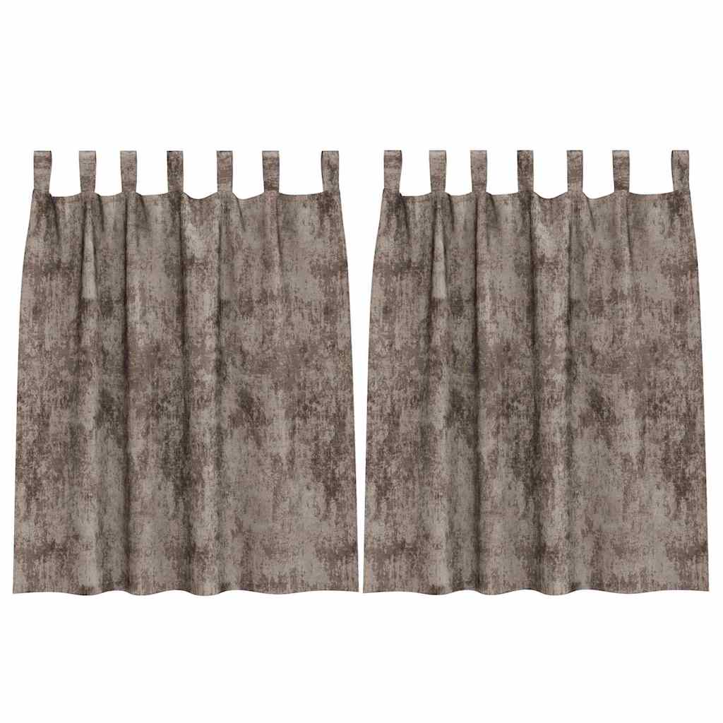 Baršunaste zavjese 2 pcs Boja cappuccina 140 x 140 cm Baršun