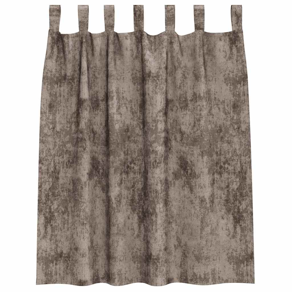 Baršunaste zavjese 2 pcs Boja cappuccina 140 x 140 cm Baršun