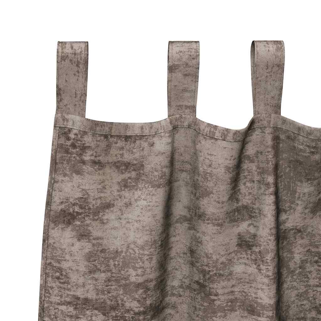 Baršunaste zavjese 2 pcs Boja cappuccina 225 x 140 cm Baršun