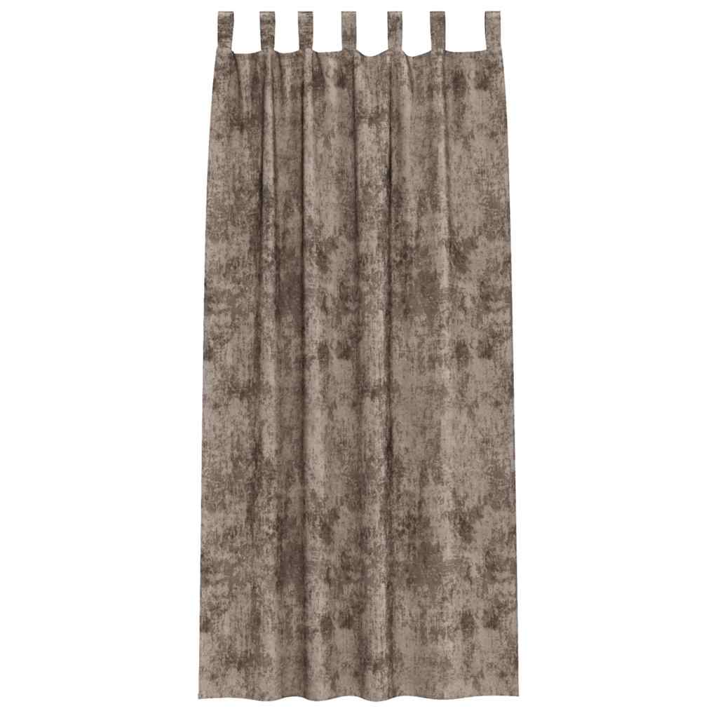 Baršunaste zavjese 2 pcs Boja cappuccina 260 x 140 cm Baršun