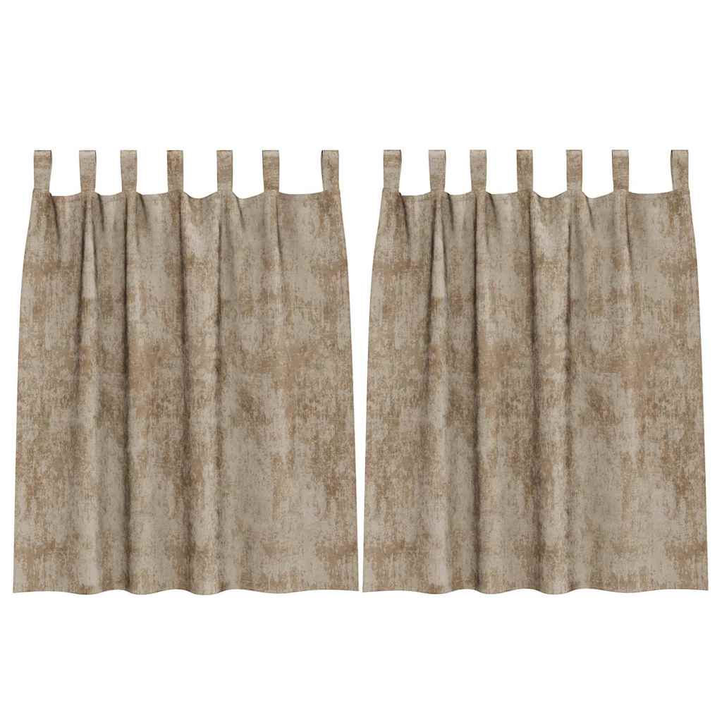 Baršunaste zavjese 2 pcs Šampanjca 140 x 140 cm Baršun