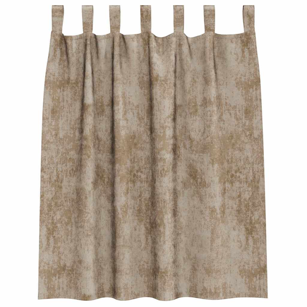 Baršunaste zavjese 2 pcs Šampanjca 140 x 140 cm Baršun