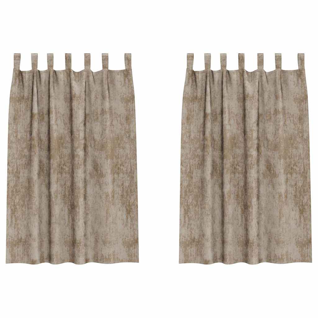 Baršunaste zavjese 2 pcs Šampanjca 175 x 140 cm Baršun