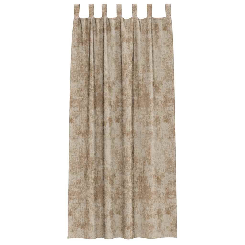 Baršunaste zavjese 2 pcs Šampanjca 260 x 140 cm Baršun