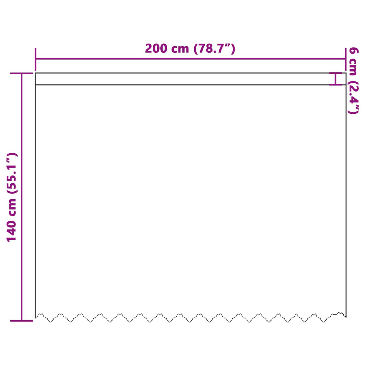 Čipkasta zavjesa sa zavjesama Bijelo 140 x 200 cm Poliester
