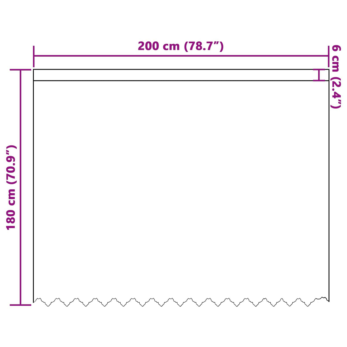 Čipkasta zavjesa sa zavjesama Bijelo 180 x 200 cm Poliester