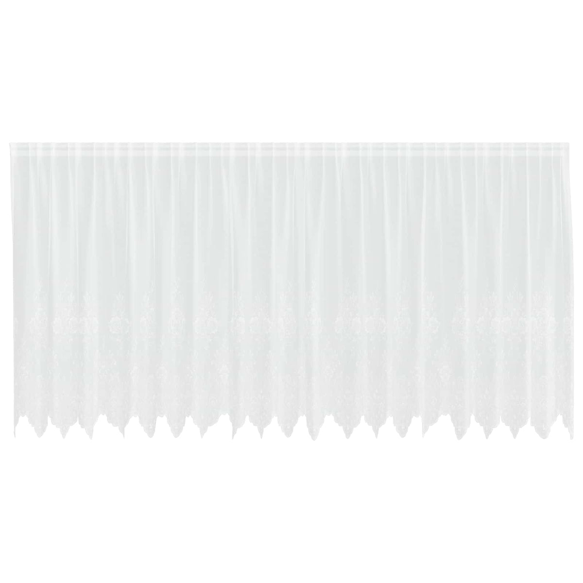 Čipkasta zavjesa sa zavjesama Bijelo 180 x 500 cm Poliester