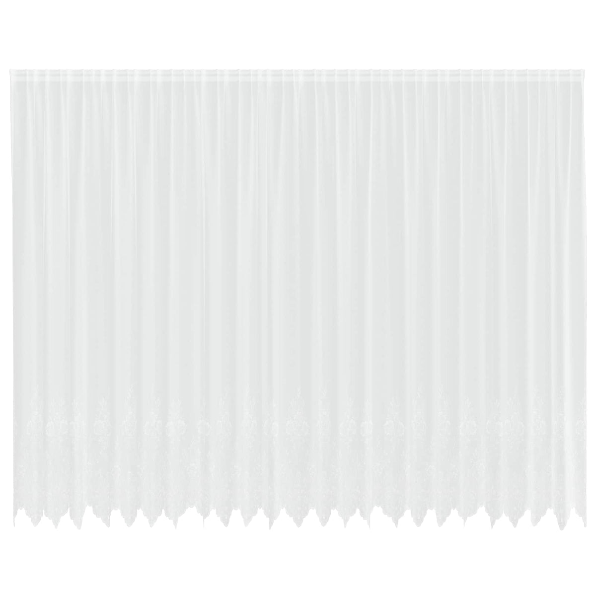 Čipkasta zavjesa sa zavjesama Bijelo 280 x 600 cm Poliester