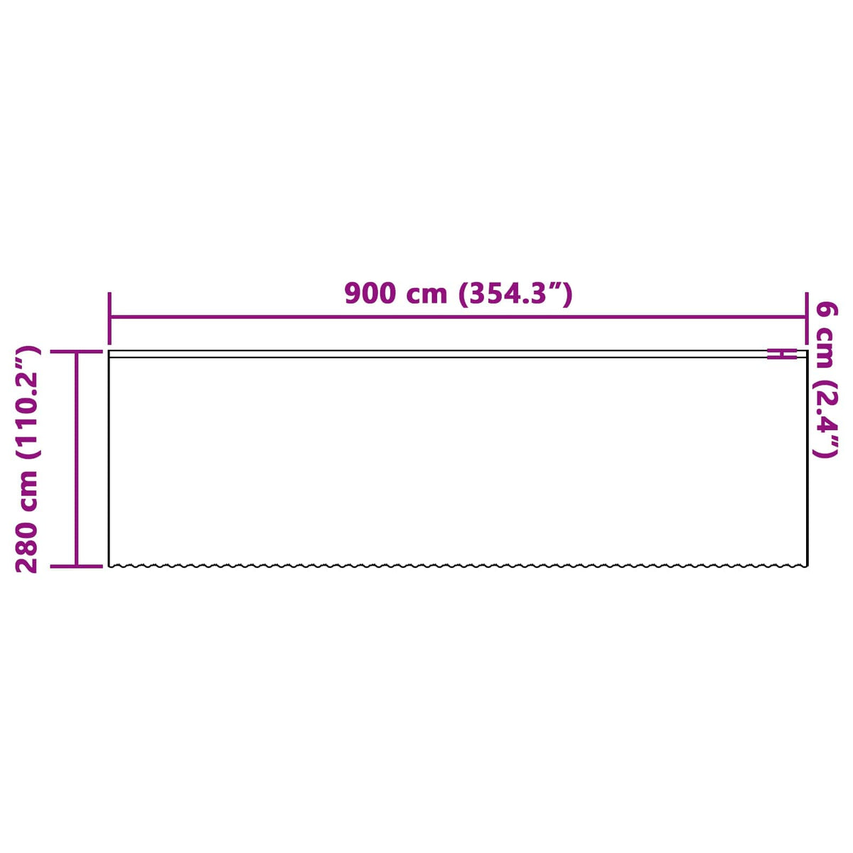 Čipkasta zavjesa sa zavjesama Bijelo 280 x 900 cm Poliester