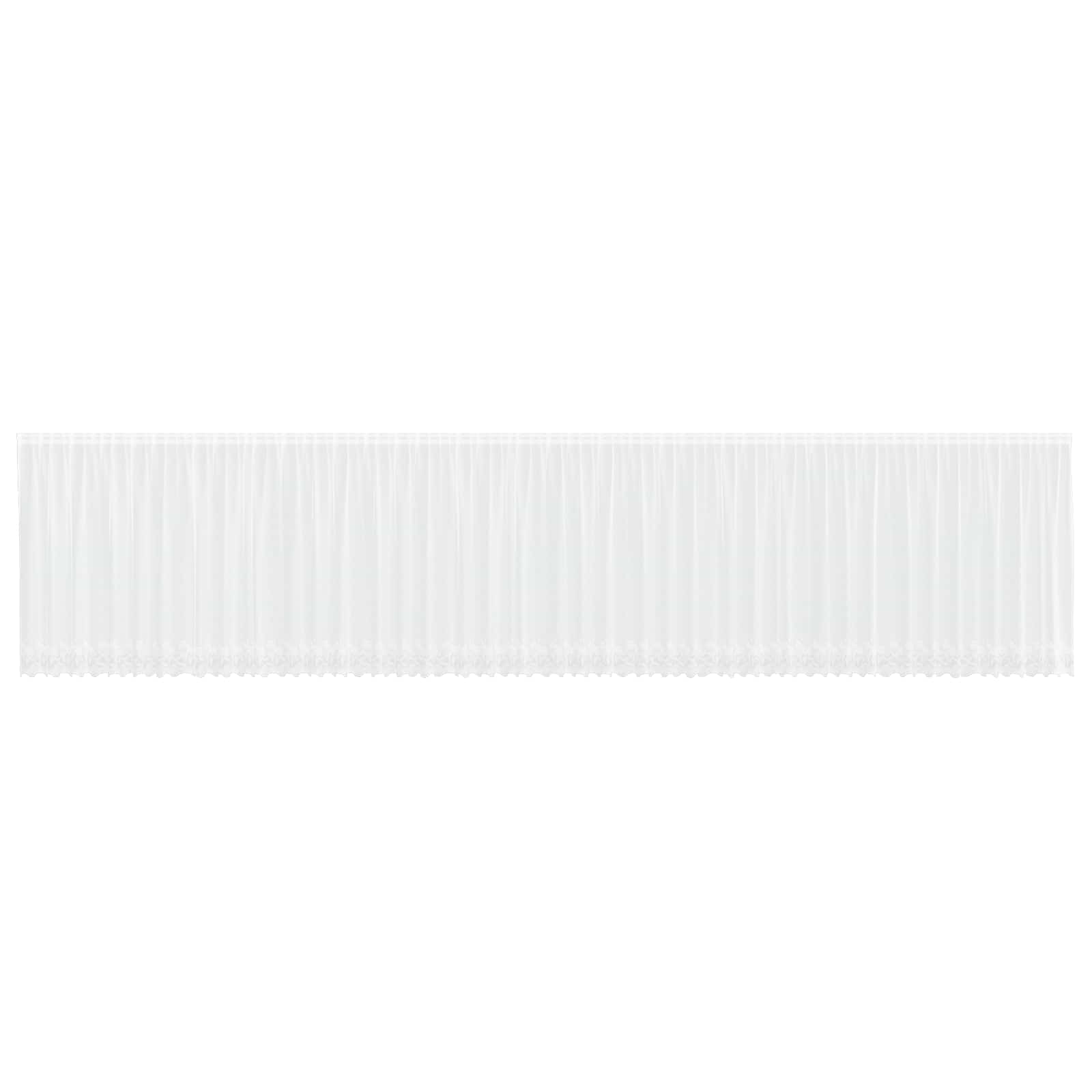 Čipkasta zavjesa sa zavjesama Bijelo 160 x 1200 cm Poliester