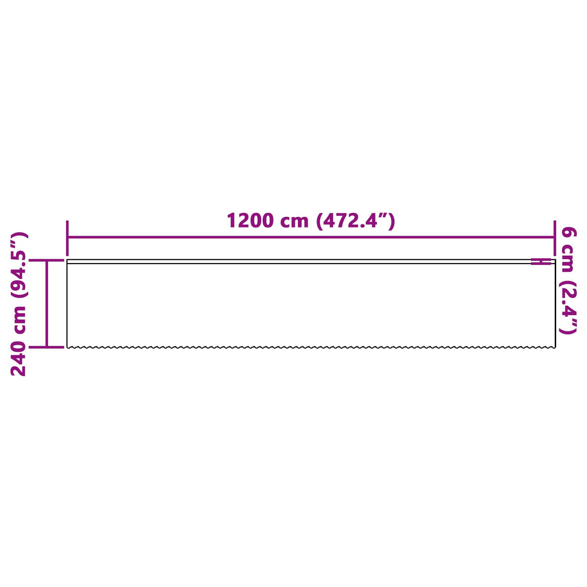 Čipkasta zavjesa sa zavjesama Bijelo 240 x 1200 cm Poliester