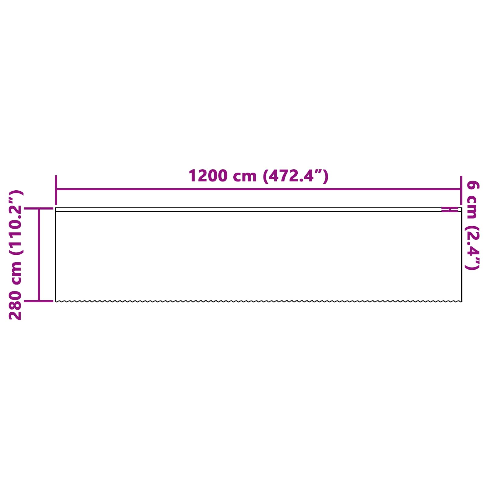 Čipkasta zavjesa sa zavjesama Bijelo 1200 x 280 cm Poliester