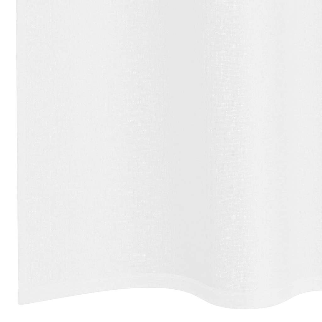 Voile zavjesa sa zavjesama 2 pcs Bijelo 225 x 140 cm Poliester