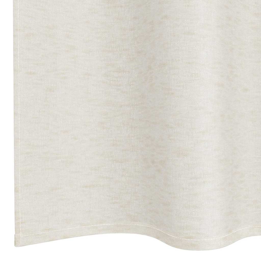 Voile zavjesa sa zavjesama 2 pcs Krema 175 x 140 cm Poliester