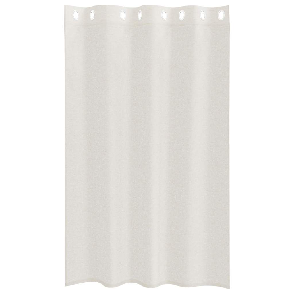 Voile zavjesa sa zavjesama 2 pcs Krema 175 x 140 cm Poliester