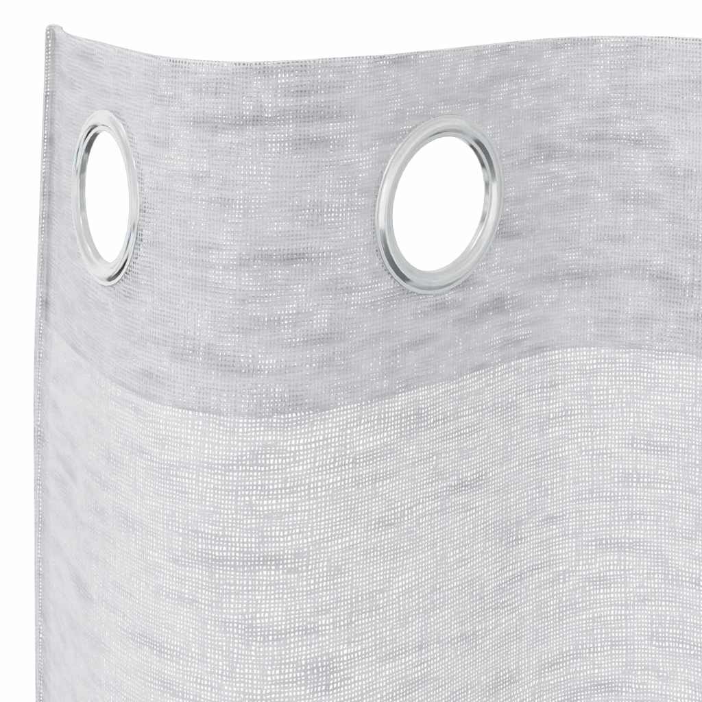 Voile zavjesa 2 pcs Svijetlo siva 140 x 140 cm Poliester