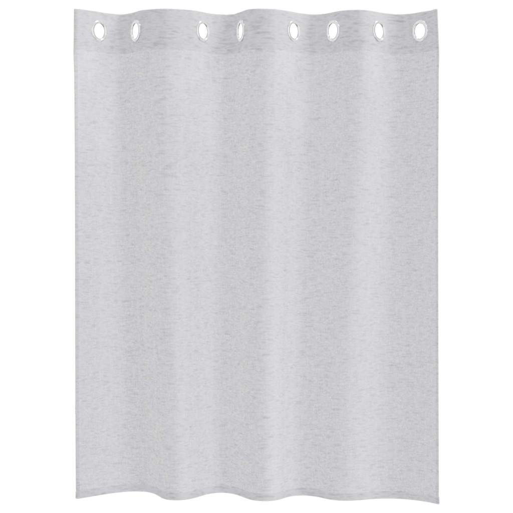 Voile zavjesa 2 pcs Svijetlo siva 140 x 140 cm Poliester