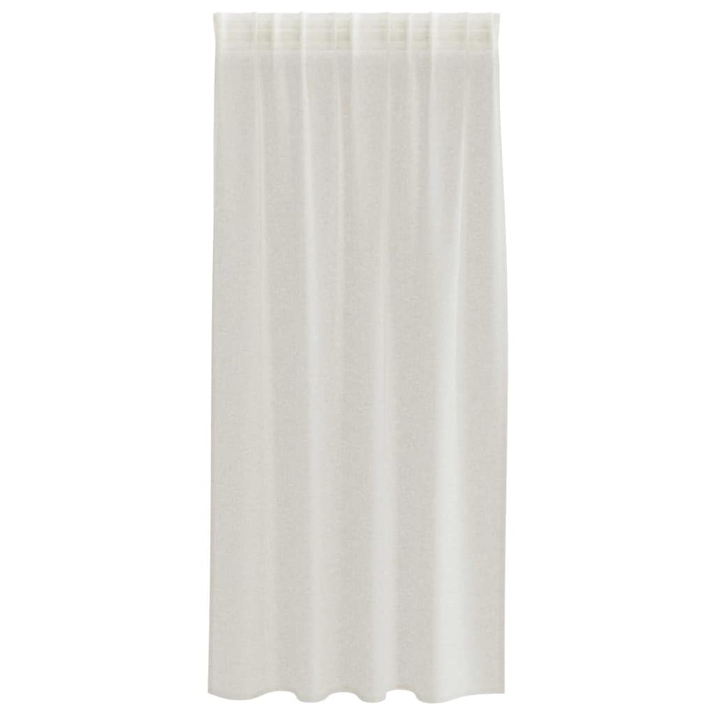 Voile zavjesa sa zavjesama 2 pcs Krema 175 x 140 cm Poliester