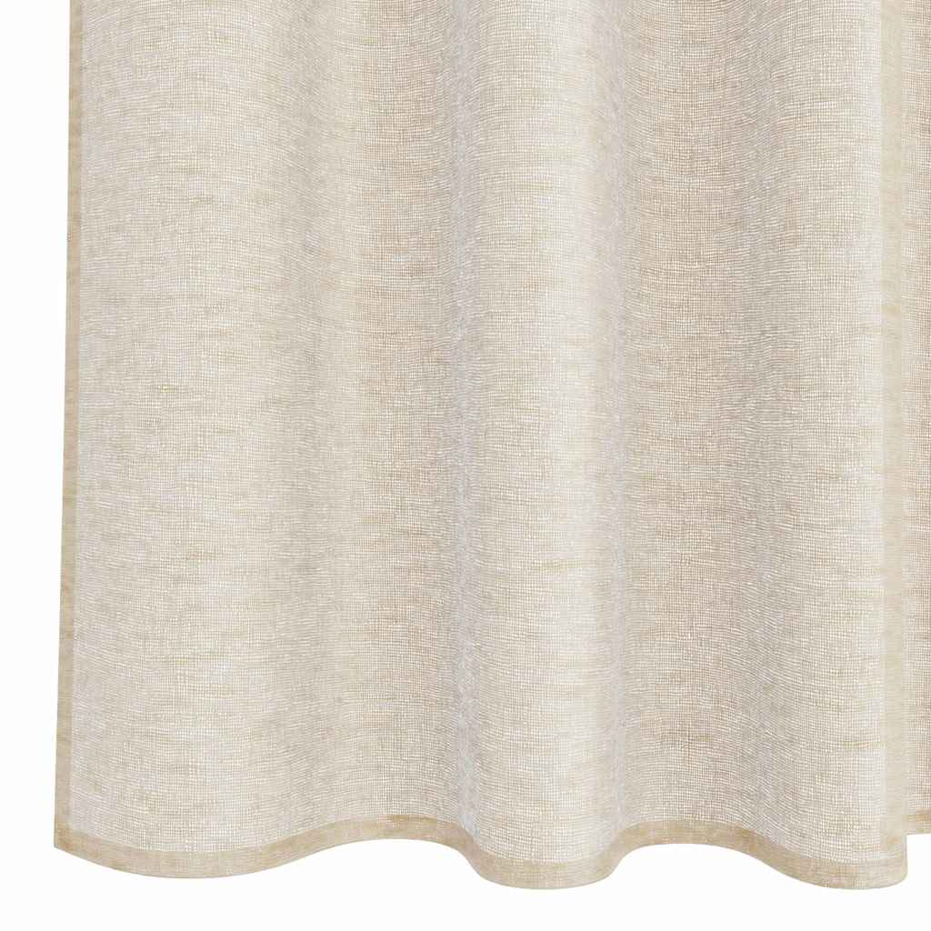 Voile zavjesa sa zavjesama 2 pcs Pijesak 175 x 140 cm Poliester
