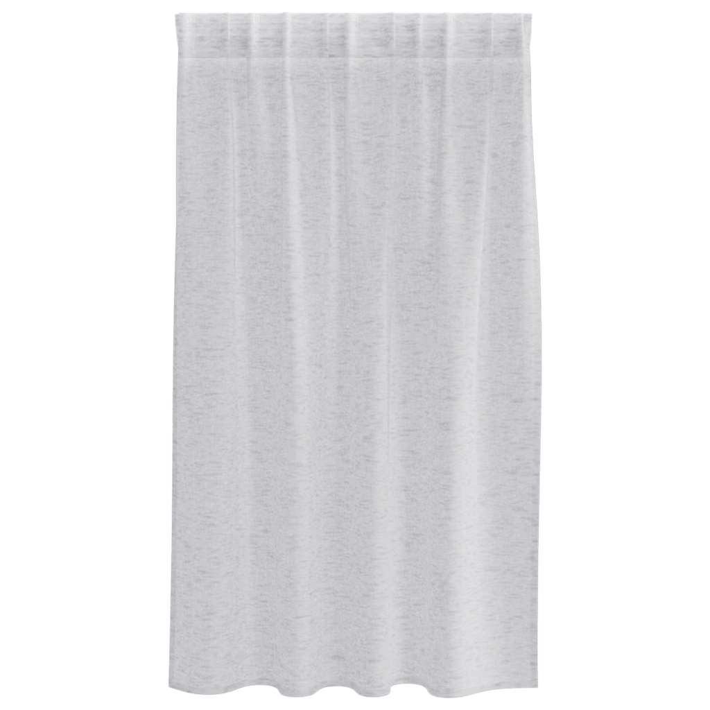 Voile zavjesa 2 pcs Svijetlo siva 140 x 140 cm Poliester