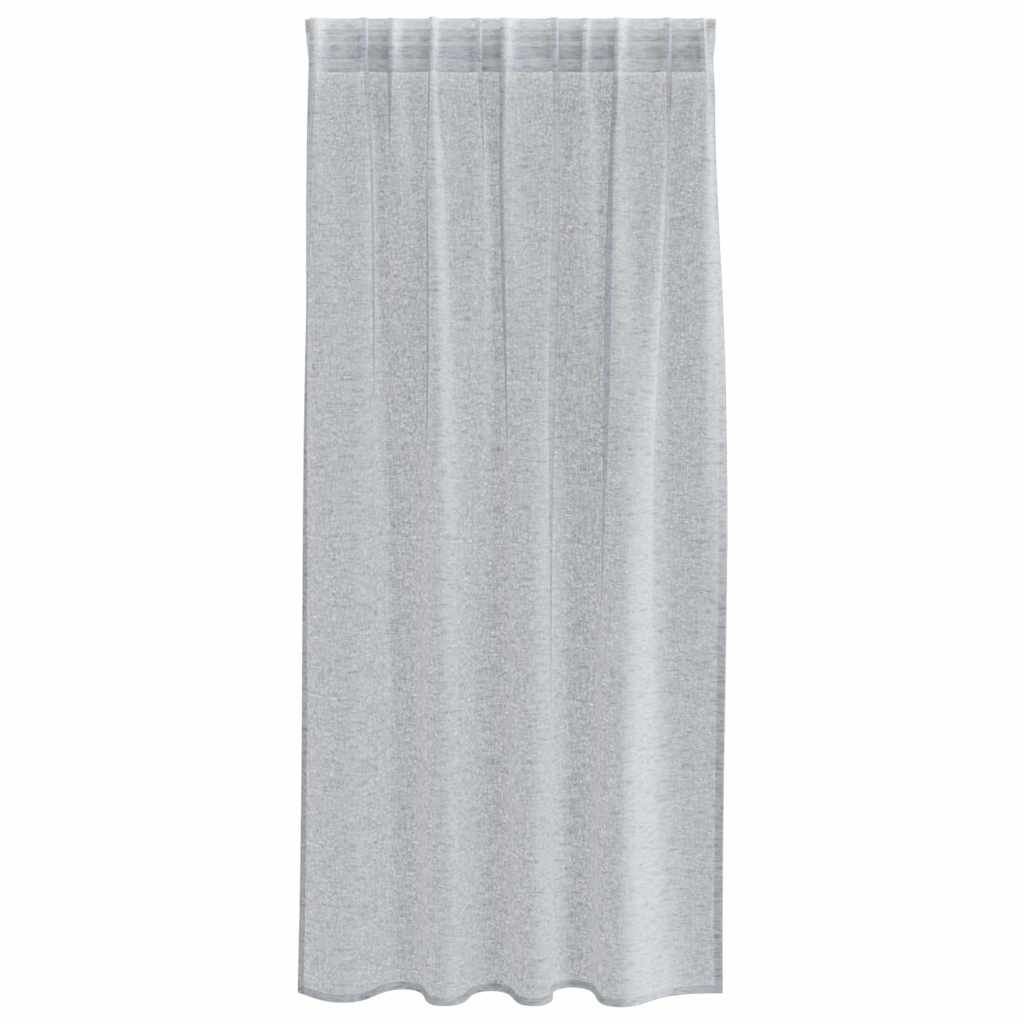 Voile zavjesa 2 pcs Tamno siva 175 x 140 cm Poliester