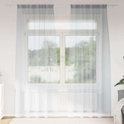 Voile zavjesa 2 pcs Tamno siva 245 x 140 cm Poliester