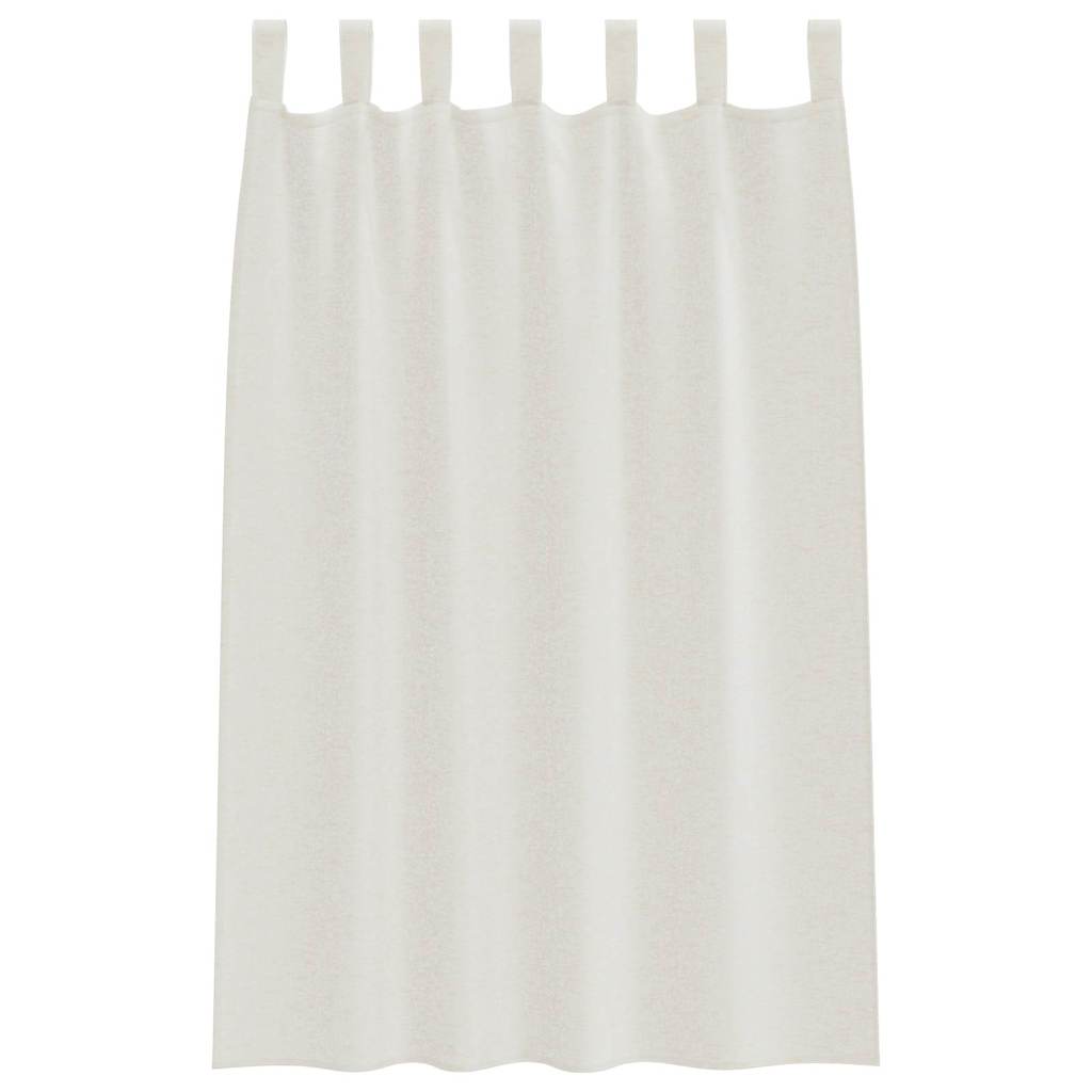 Voile zavjesa sa zavjesama 2 pcs Krema 175 x 140 cm Poliester