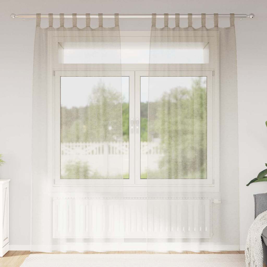 Voile zavjesa 2 kom. Pijesak 245 x 140 cm Poliester