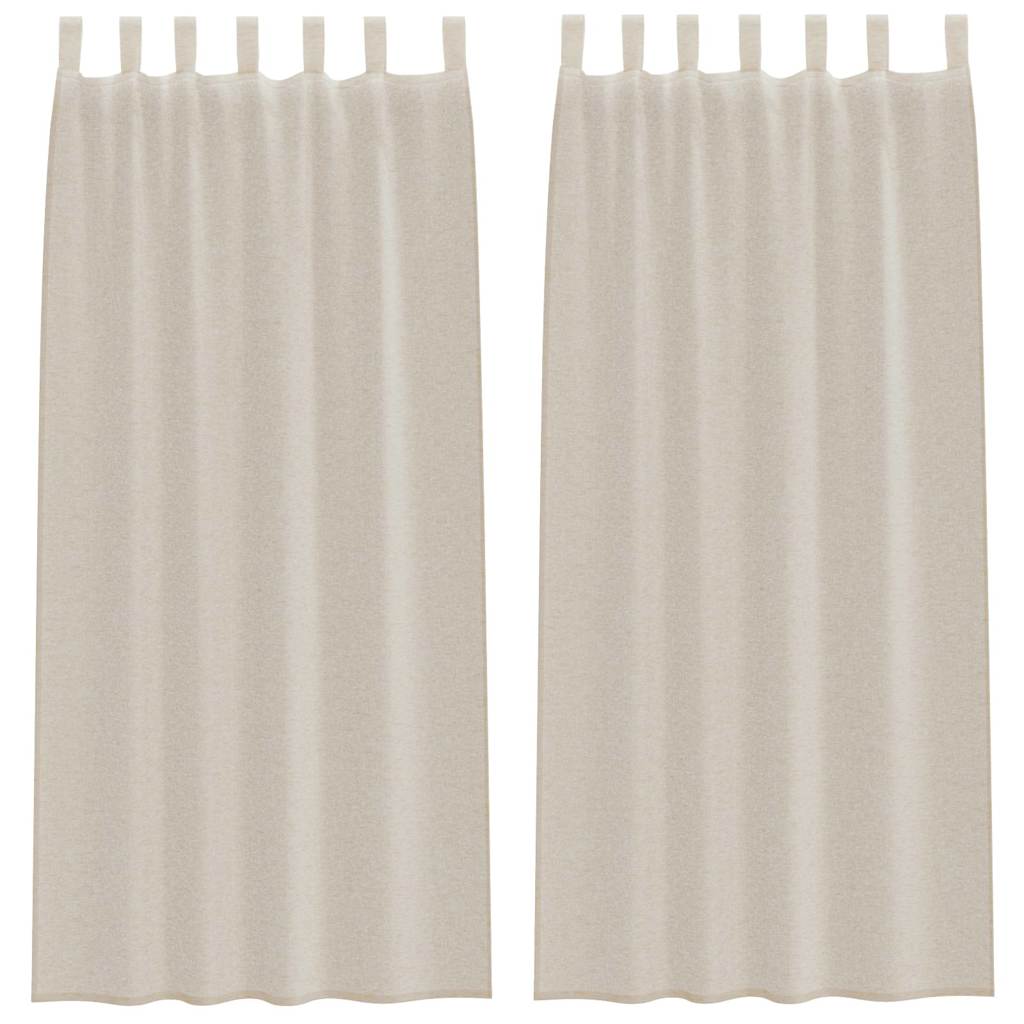 Voile zavjesa 2 kom. Pijesak 245 x 140 cm Poliester