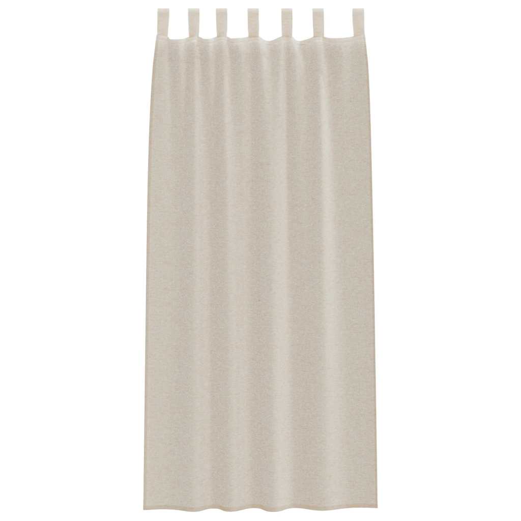 Voile zavjesa sa zavjesama 2 pcs Pijesak 245 x 140 cm Poliester
