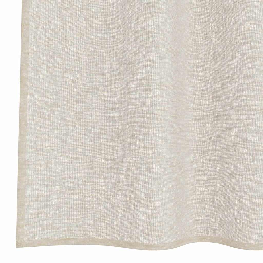 Voile zavjesa sa zavjesama 2 pcs Pijesak 260 x 140 cm Poliester