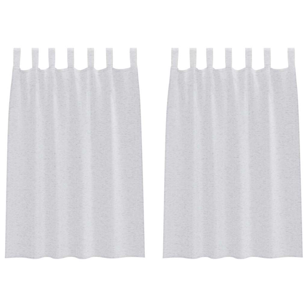 Voile zavjesa 2 pcs Svijetlo siva 140 x 140 cm Poliester