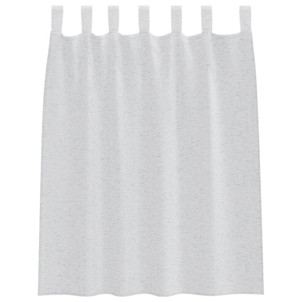 Voile zavjesa 2 pcs Svijetlo siva 140 x 140 cm Poliester