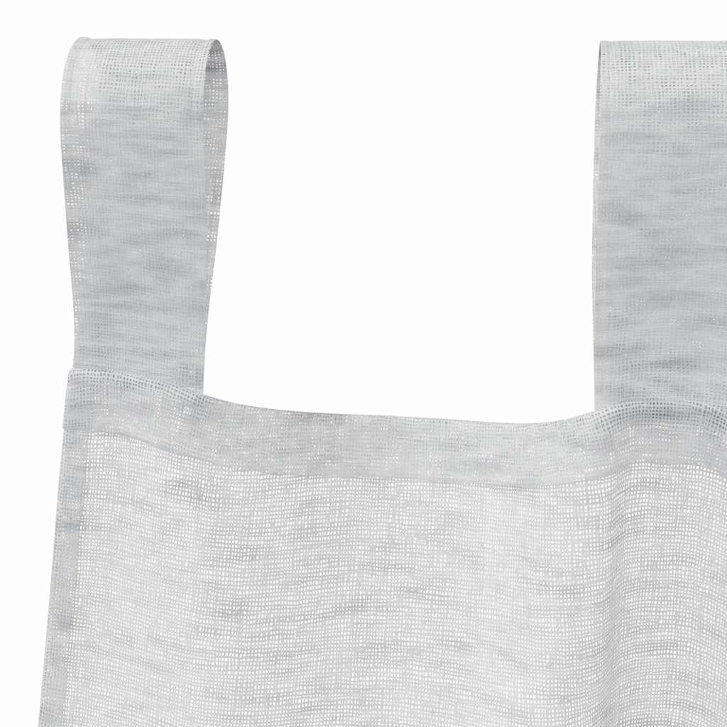 Voile zavjesa 2 pcs Svijetlo siva 260 x 140 cm Poliester