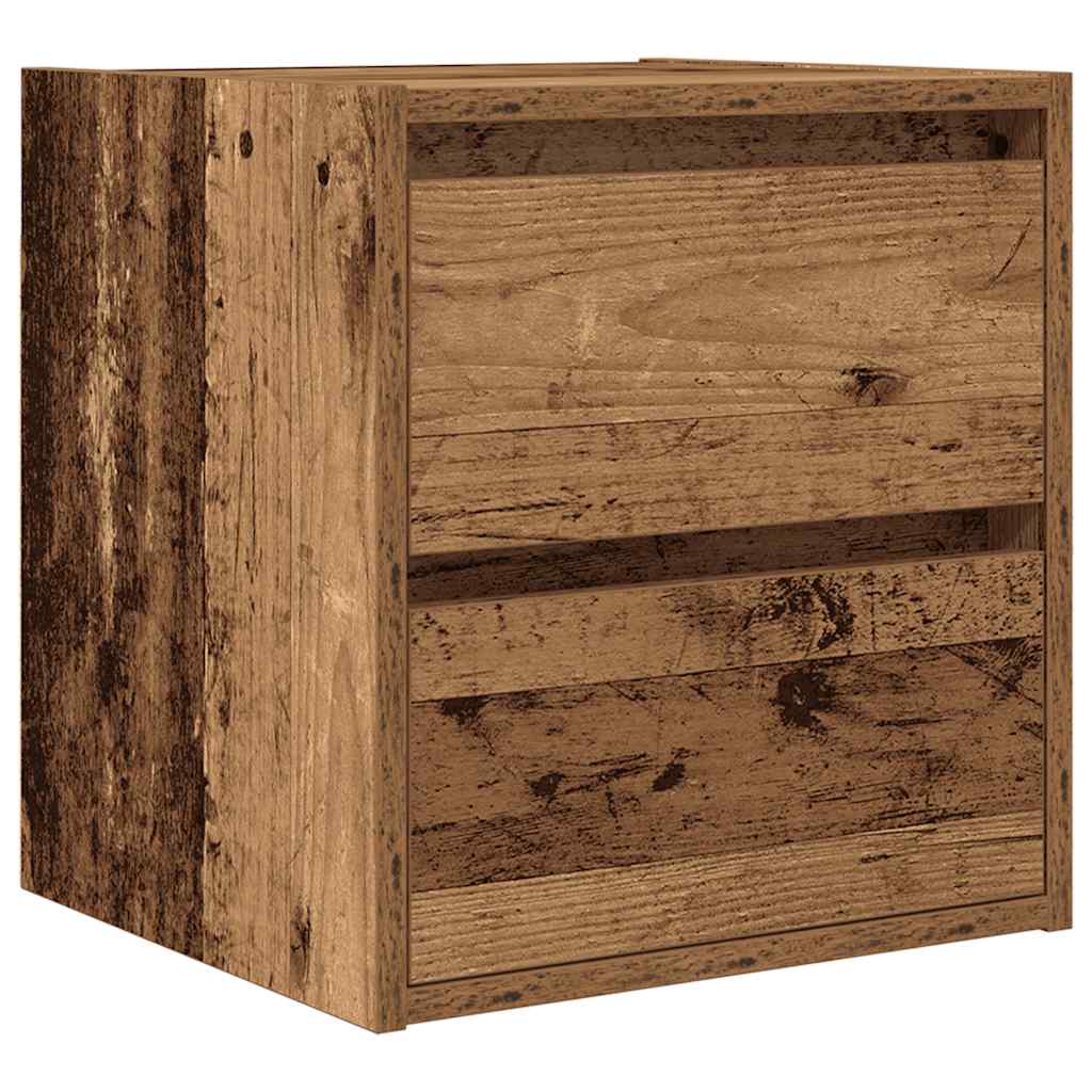 Zidni noćni ormarići 2 kom boja staro drvo 38x34x40 cm