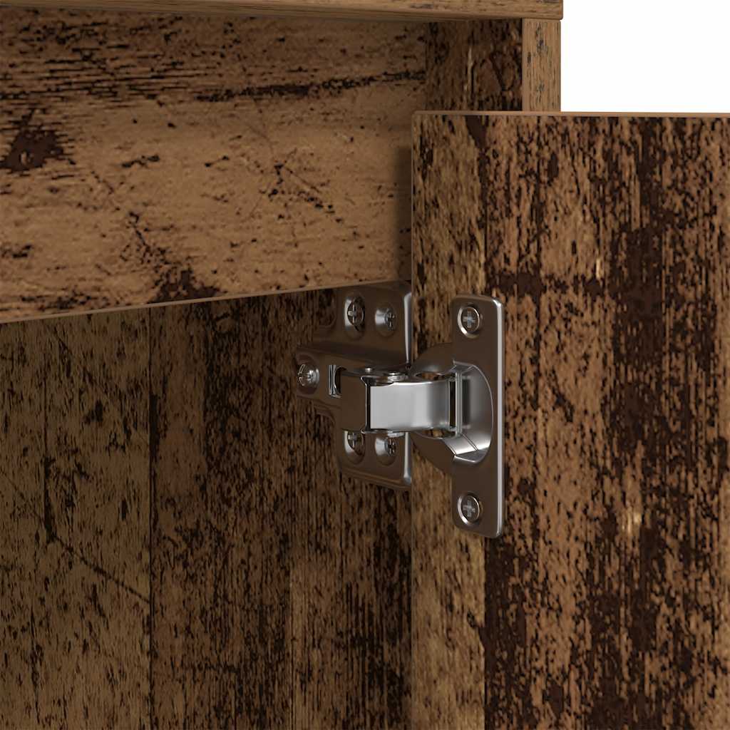 Noćni ormarić s LED svjetlima boja drva 38x34x50 cm