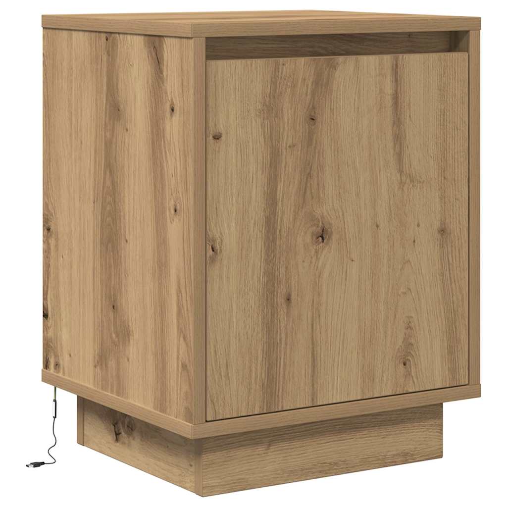 TV ormarić s LED svjetlima boja artisan hrasta 38x34x50 cm