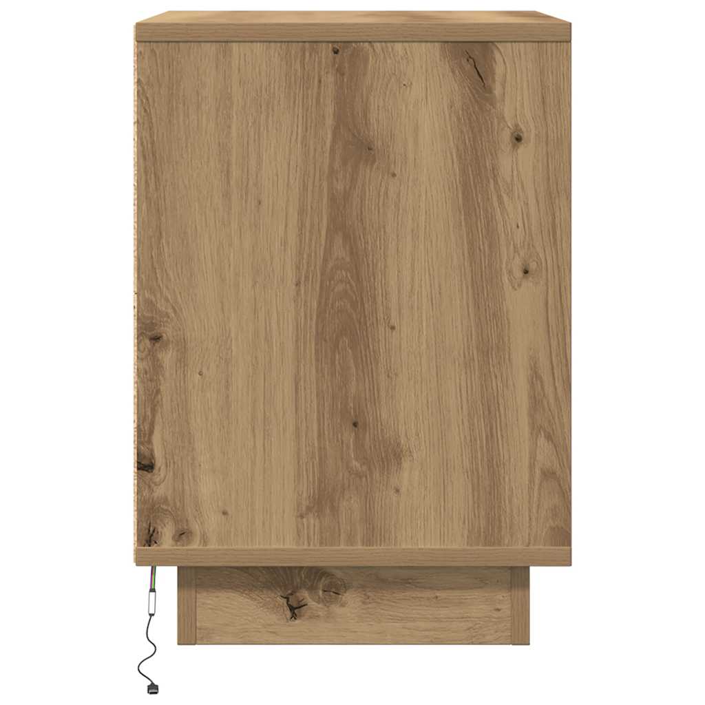 TV ormarić s LED svjetlima boja artisan hrasta 38x34x50 cm
