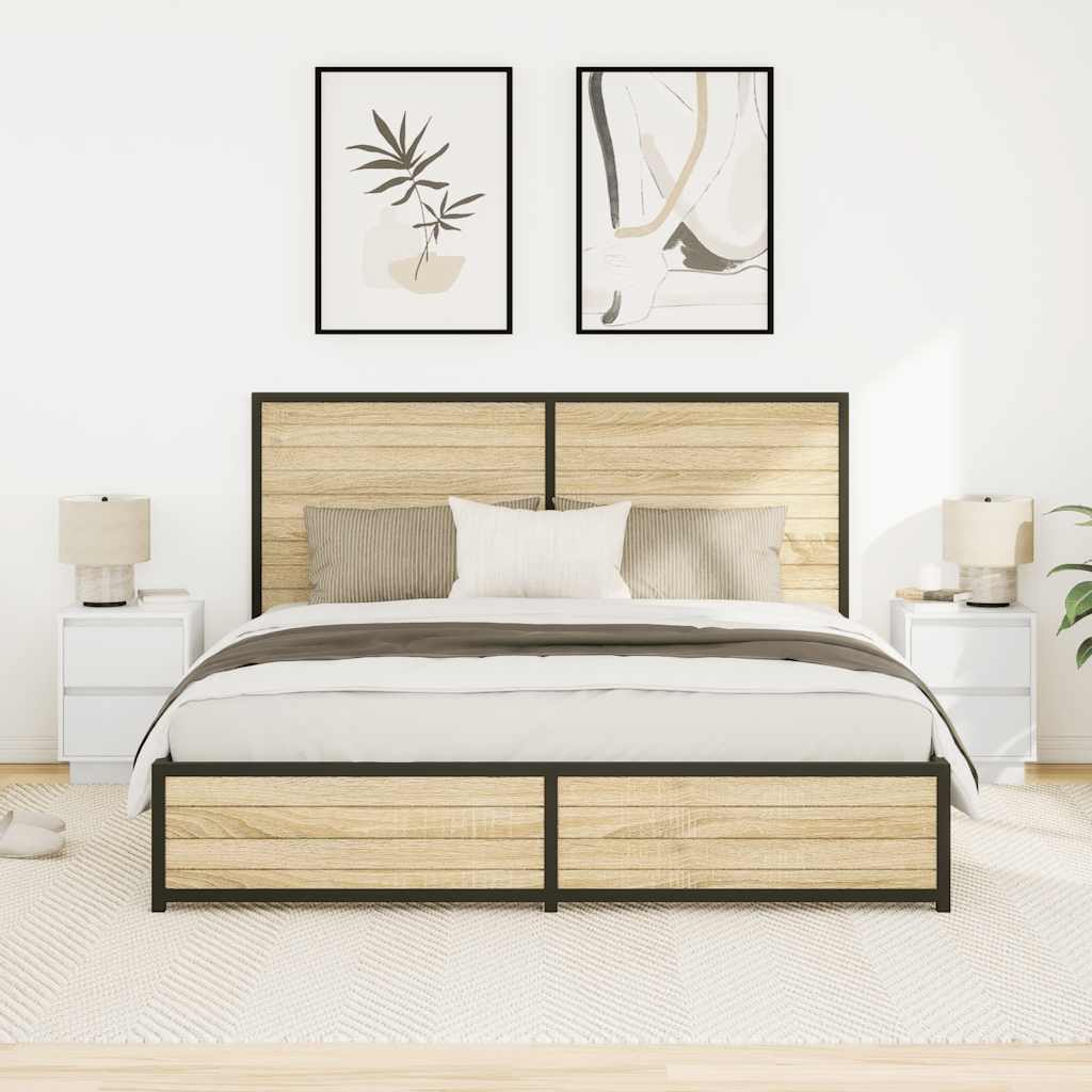 Noćni ormarići s LED svjetlima 2 kom bijeli 38x34x50 cm