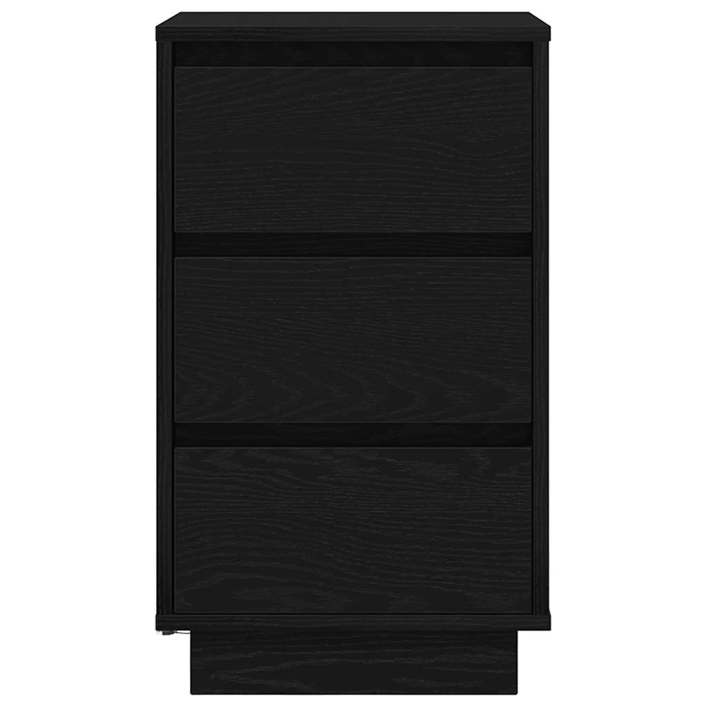 Noćni ormarić s LED svjetlima crni 38x34x65 cm