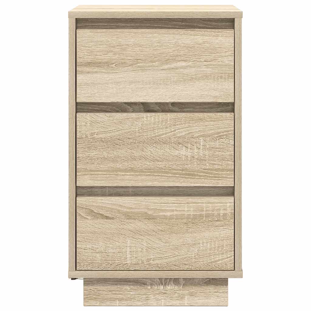 Noćni ormarić s LED svjetlima boja hrasta sonome 38x34x65 cm