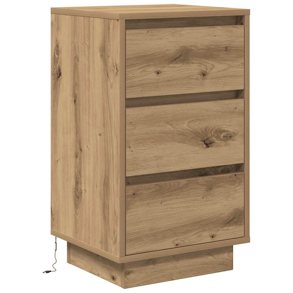 TV ormarić s LED svjetlima boja artisan hrasta 38x34x65 cm
