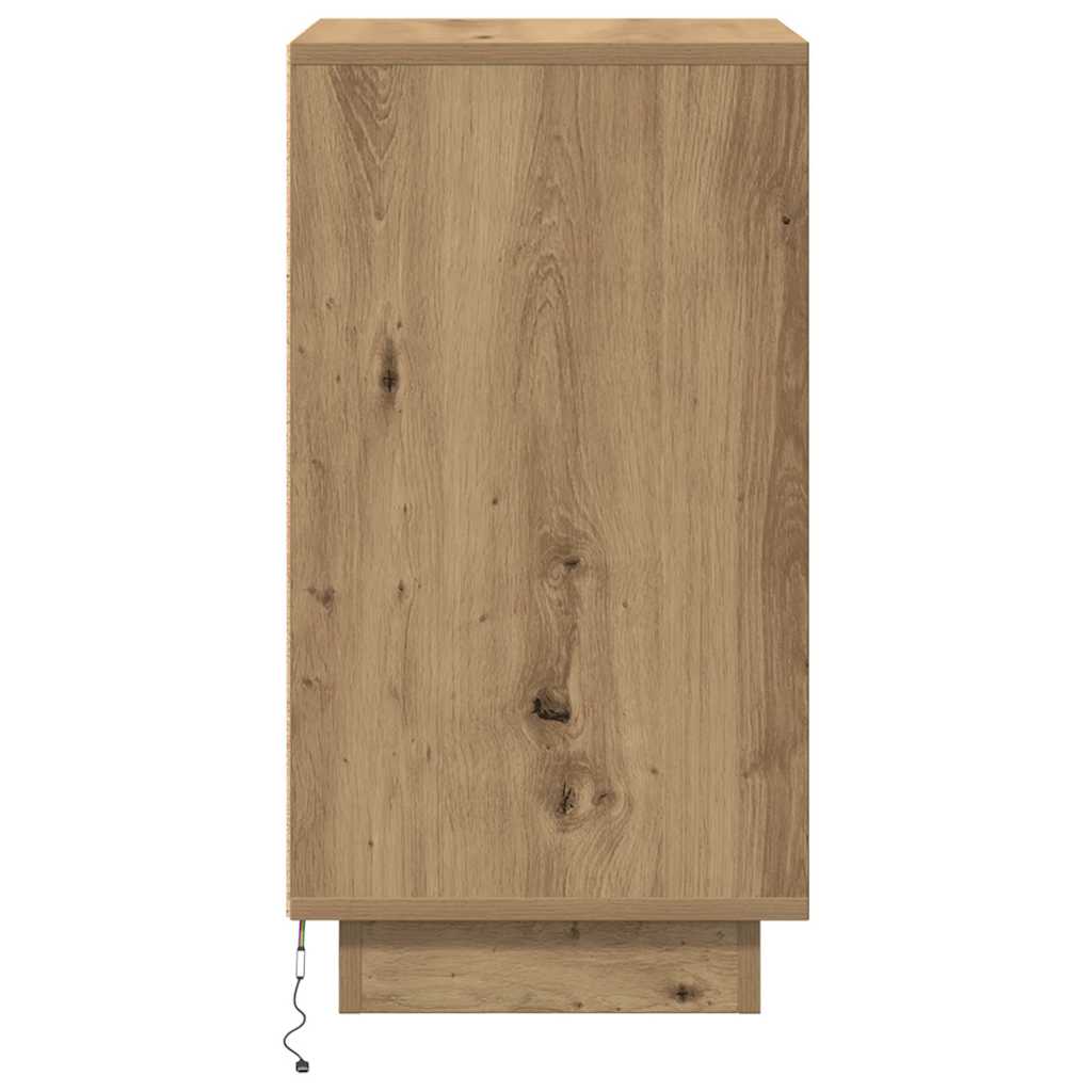 TV ormarić s LED svjetlima boja artisan hrasta 38x34x65 cm