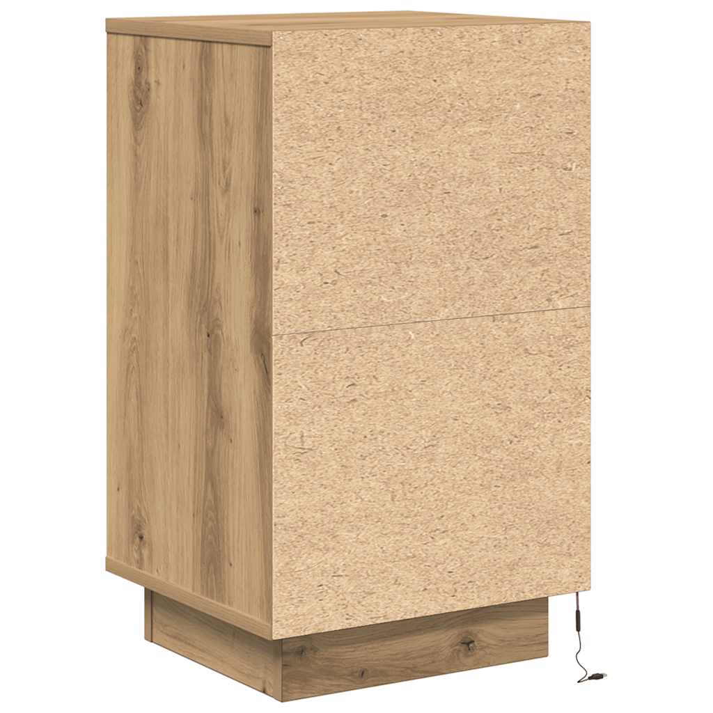 TV ormarić s LED svjetlima boja artisan hrasta 38x34x65 cm