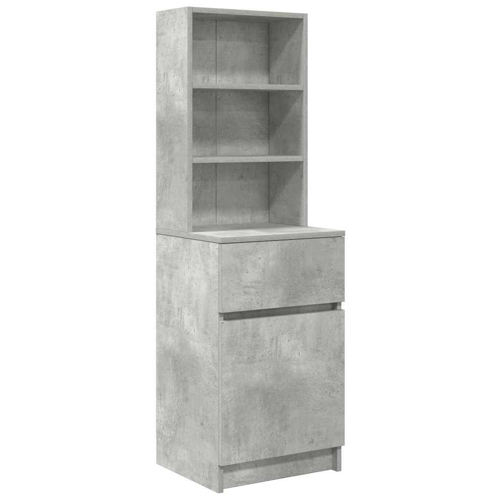 Noćni ormarić siva boja betona 39x35x125 cm konstruirano drvo