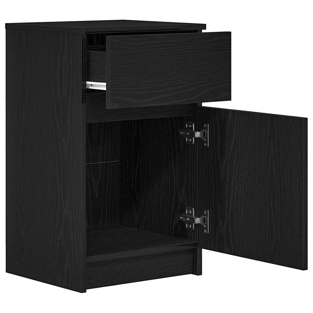 Noćni ormarići 2 kom crni 39x35x65 cm konstruirano drvo