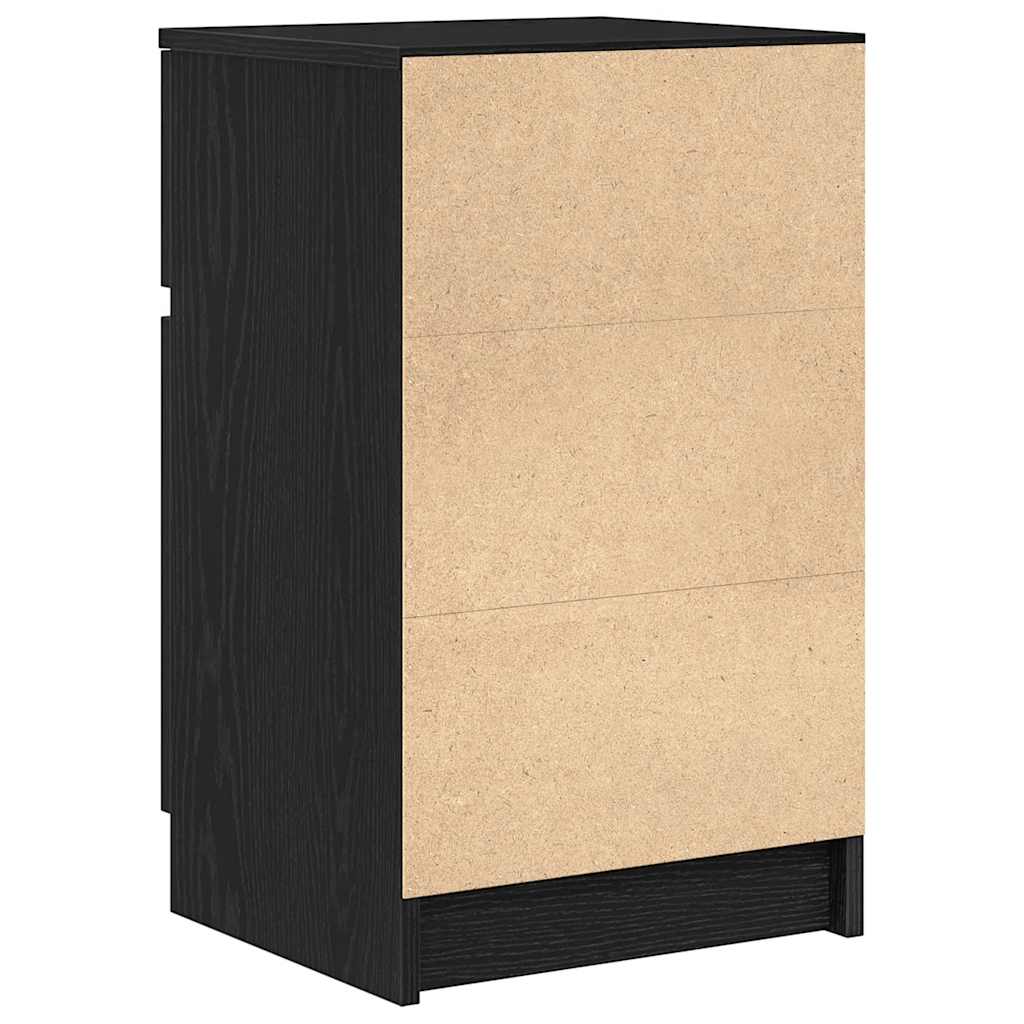 Noćni ormarići 2 kom crni 39x35x65 cm konstruirano drvo