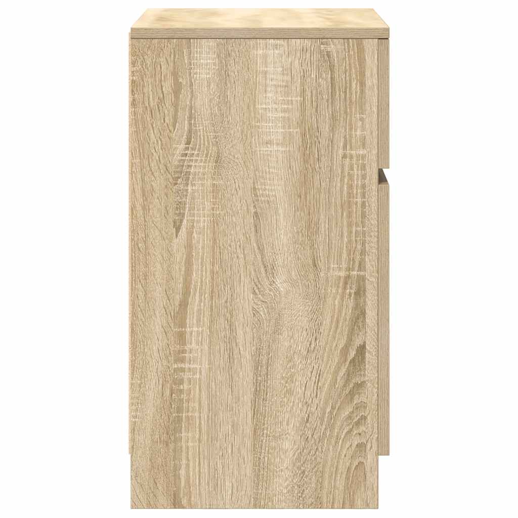 Noćni ormarići 2 kom boja hrasta 39x35x65 cm konstruirano drvo