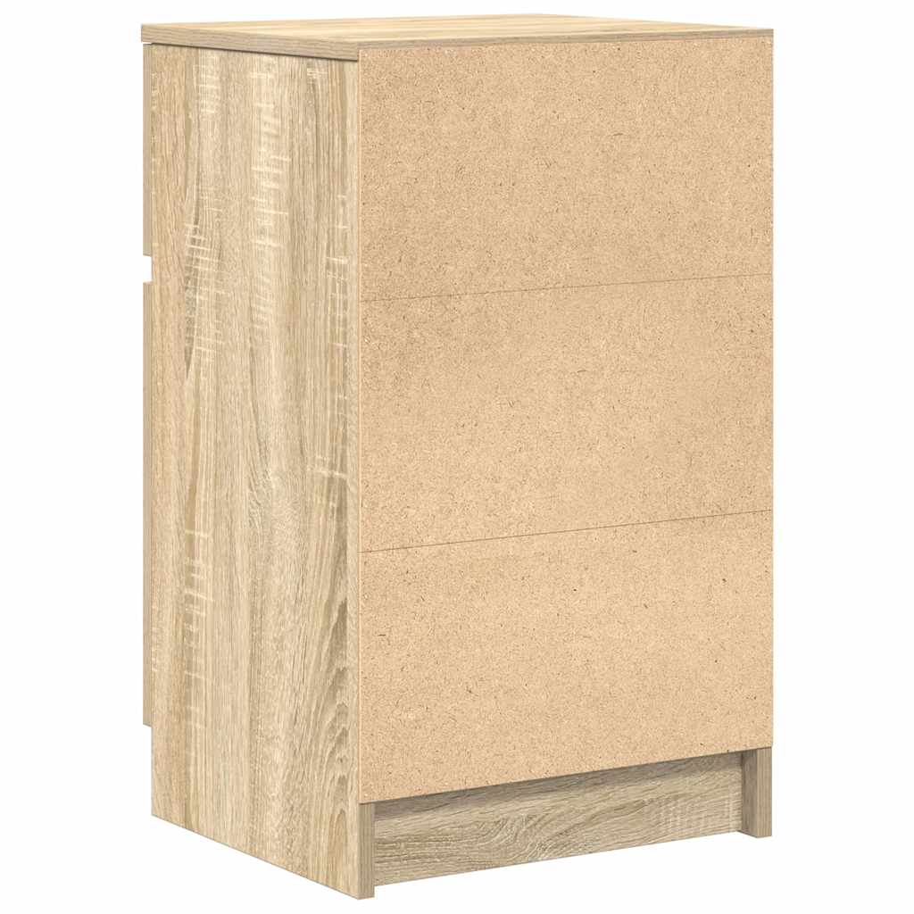 Noćni ormarići 2 kom boja hrasta 39x35x65 cm konstruirano drvo