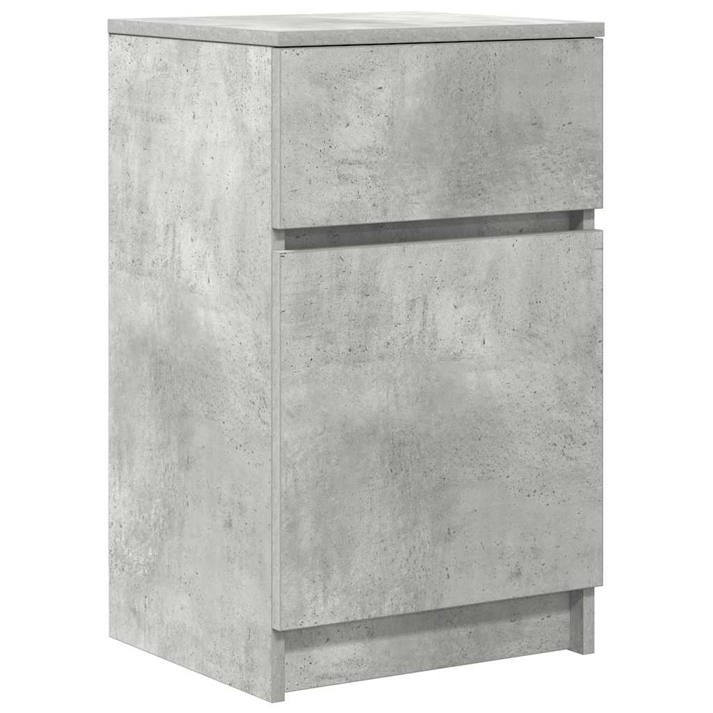 Noćni ormarić beton sivi 39x35x65 cm konstruirano drvo